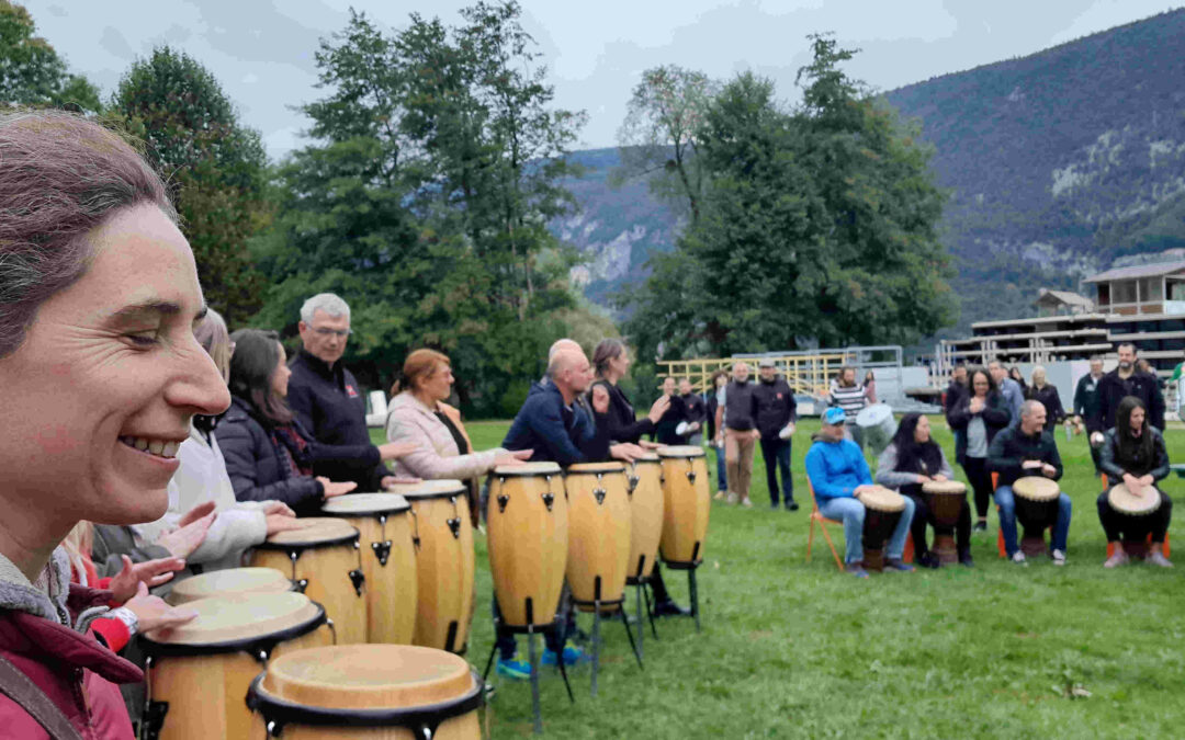 Teambuilding Batucada au lac d’Aiguebelette